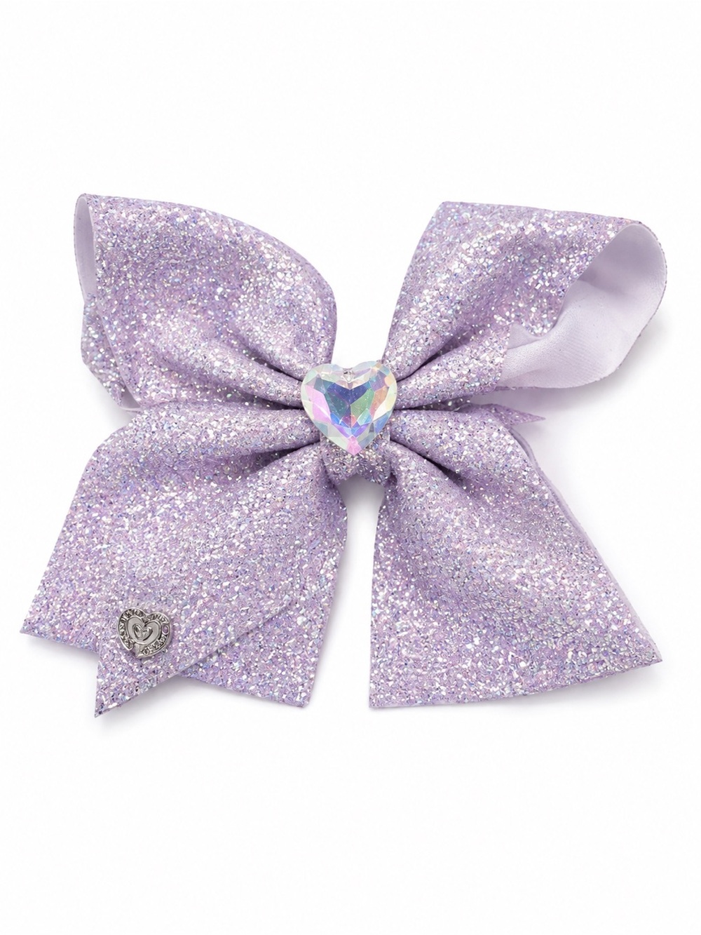 JoJo Siwa Purple Glitter Heart Bow Hair Clip